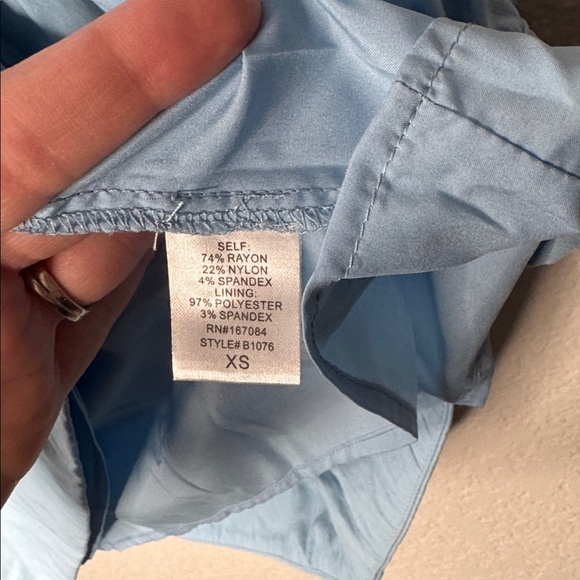 Pomander Place Baby Blue Robbie Dress long sleeve lace up strappy Scandi girl - Picture 5 of 8